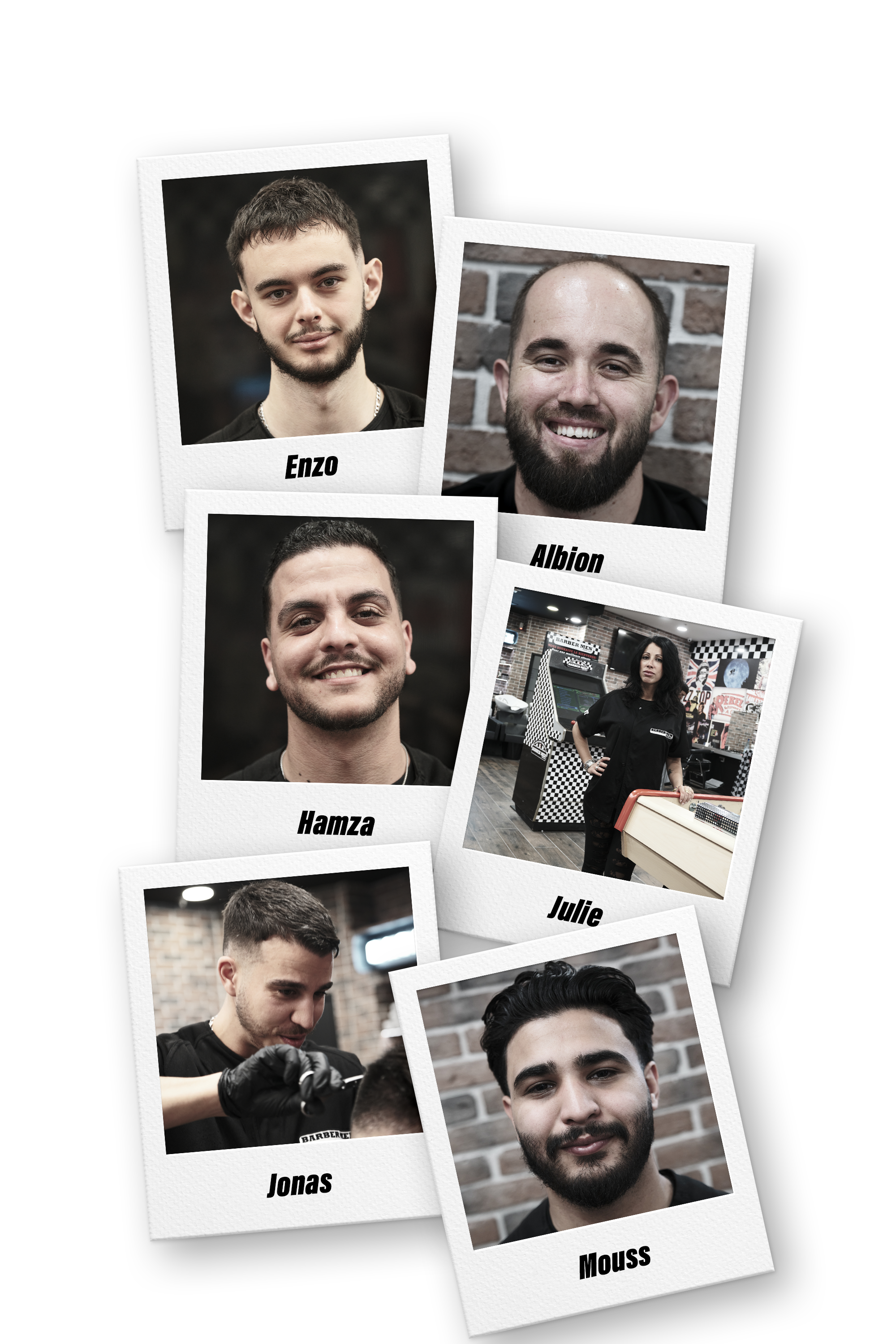 Votre équipe de barbiers chez Barber Men, coiffeurs hommes et barbiers à Béziers