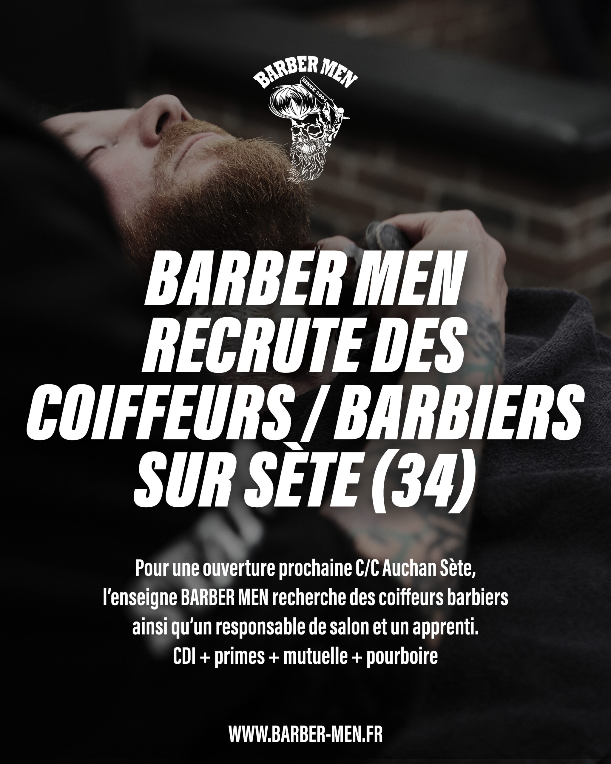 Barber Men recrute Barber Men recrute des barbiers pour son salon homme.